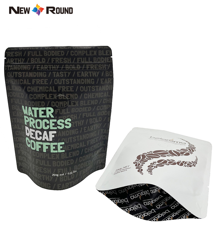 Kundenspezifische Taschen, Seitenfalte, feuchtigkeitsbeständig, Kaffeebeutel, Standbodenbeutel, Teeverpackungsbeutel