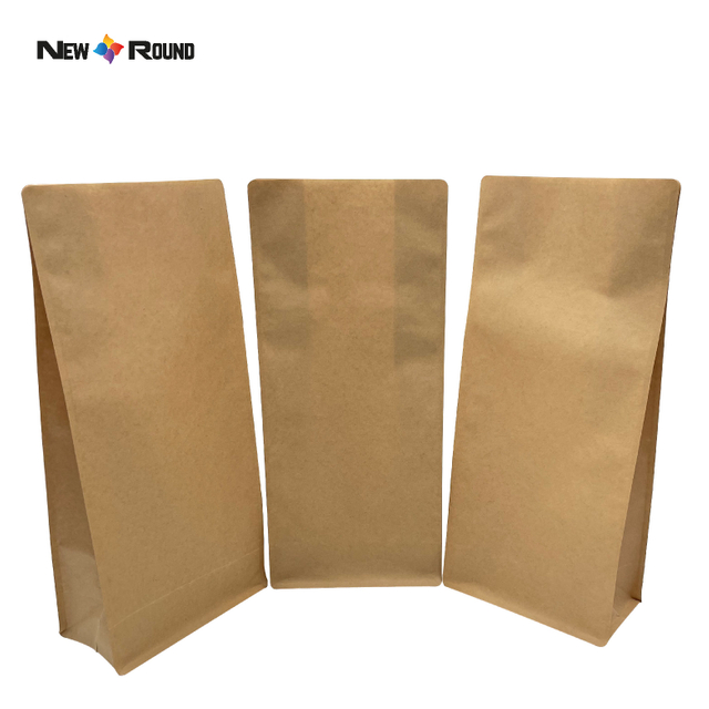 PLA Biologisch abbaubare, wiederverschließbare, kompostierbare, biologisch abbaubare Verpackung, bedruckter Beutel, individuelle Kraftpapier-Logo-Verpackung, Kaffeebeutel