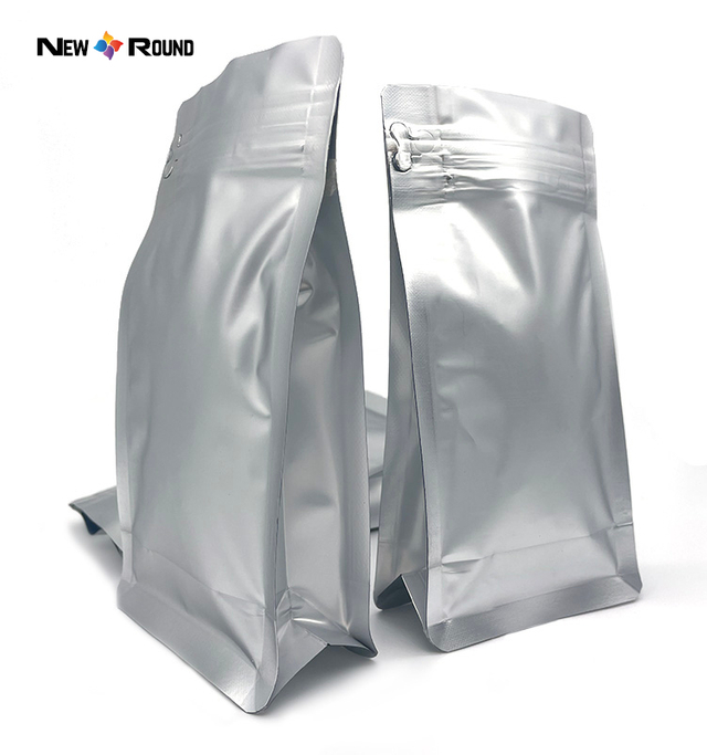 50g 500g 1kg individuell bedruckte leere Kaffee-Teebeutel mit flachem Boden und Kaffeebohnen-Verpackungsbeutel