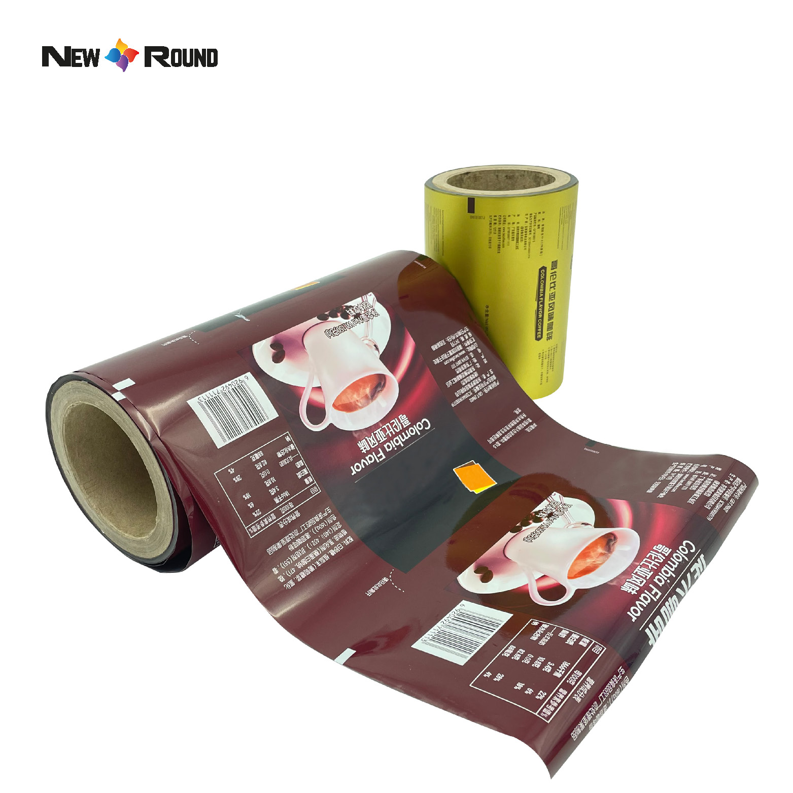 Individuell bedruckte Lebensmittelverpackungsfolie aus Aluminiumfolie/laminierte Beutel-Verpackungsfolienrolle aus Kunststoff für Snacks