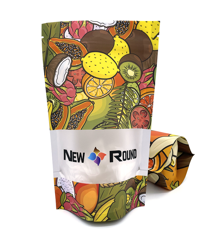 Kundenspezifischer Digitaldruck für Verpackungen aus laminiertem Kunststoff mit Reißverschluss, Standbeutel aus Aluminiumfolie mit Reißverschluss, Soft-Touch-Mylar-Beutel 