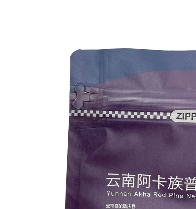 Kundenspezifischer Digitaldrucker-Folienbeutel mit flachem Boden, lebensmittelechter Kunststoff-Teeverpackungsbeutel mit Reißverschluss