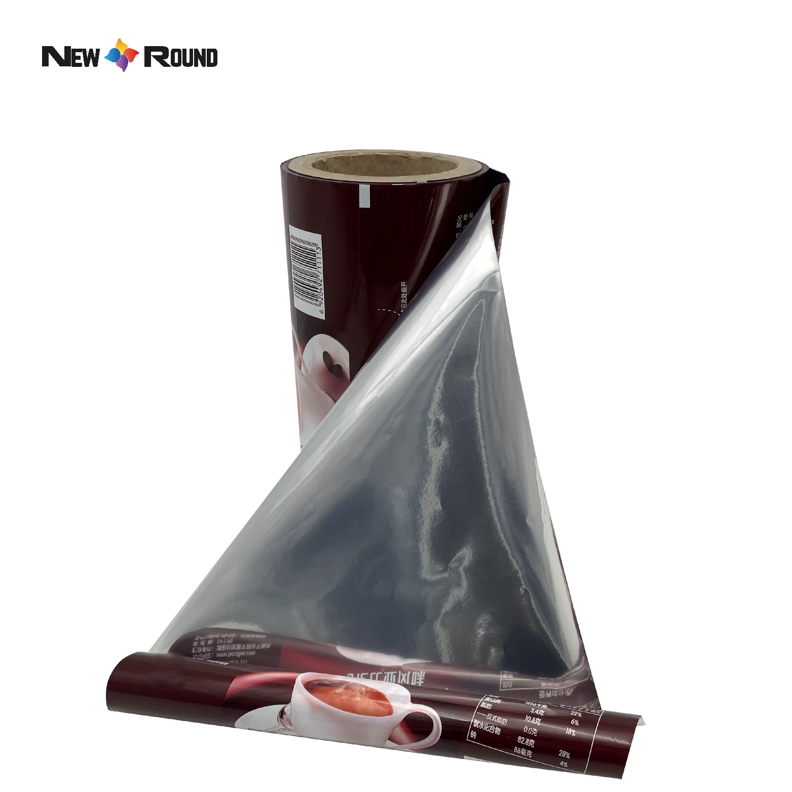 Individuell bedruckte Lebensmittelverpackungsfolie aus Aluminiumfolie/laminierte Beutel-Verpackungsfolienrolle aus Kunststoff für Snacks