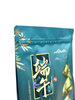 Individuell bedruckte leere Kaffeebohnen-Tee-Verpackungsbeutel aus Kraftpapier mit flachem Boden, Ventil, Reißverschluss und Fenster