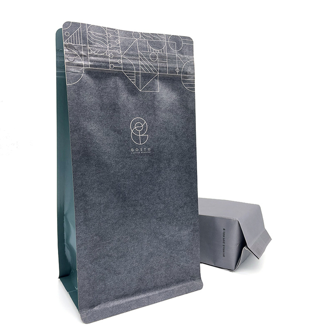 Aluminiumfolie-Seitenfalten-Kaffeebohnenbeutel mit Ventil, preisgünstiger Kaffeebeutel in Großhandelsqualität