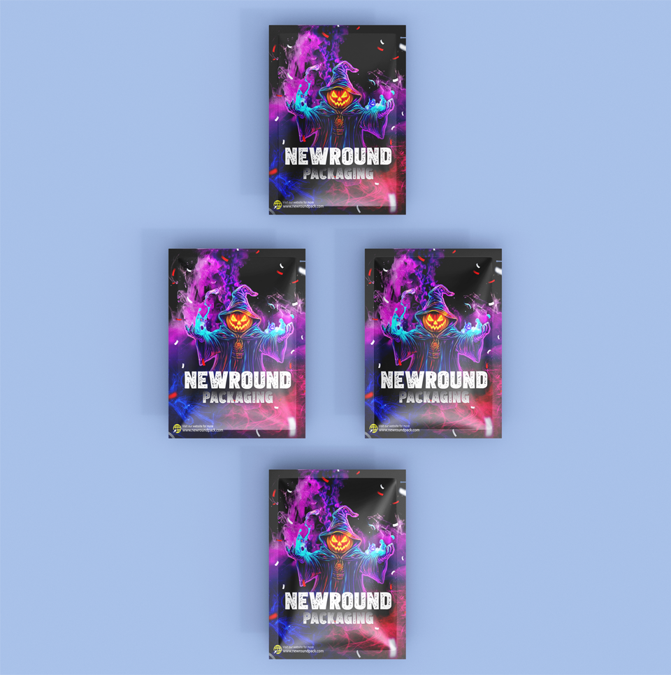 Kinderresistente 3-seitige Siegelbeutel Marihuana-Verpackung