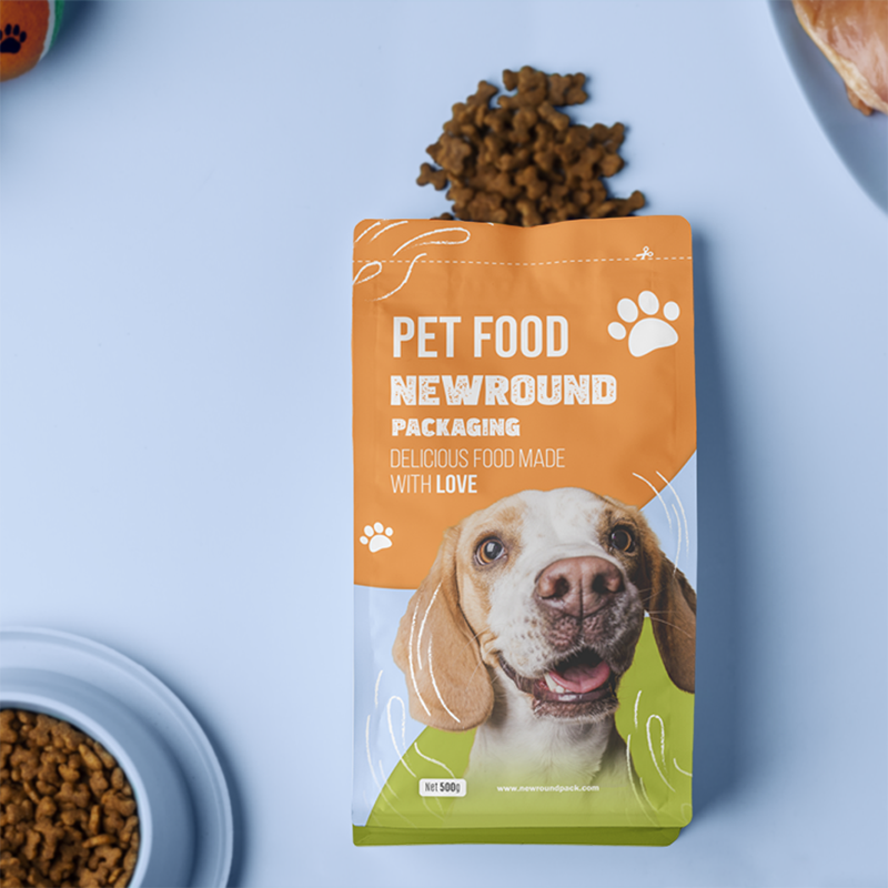 100% recycelbare Flachboden -Hundefutterbeutel