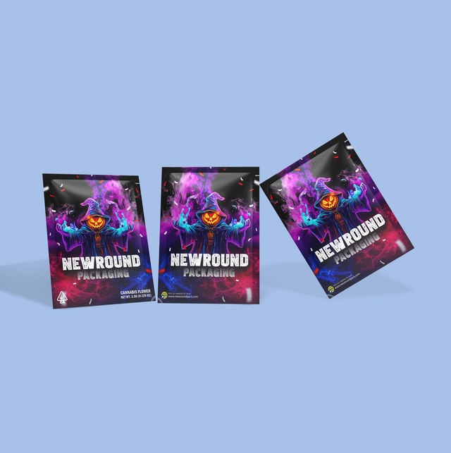 Kinderresistente 3-seitige Siegelbeutel Marihuana-Verpackung
