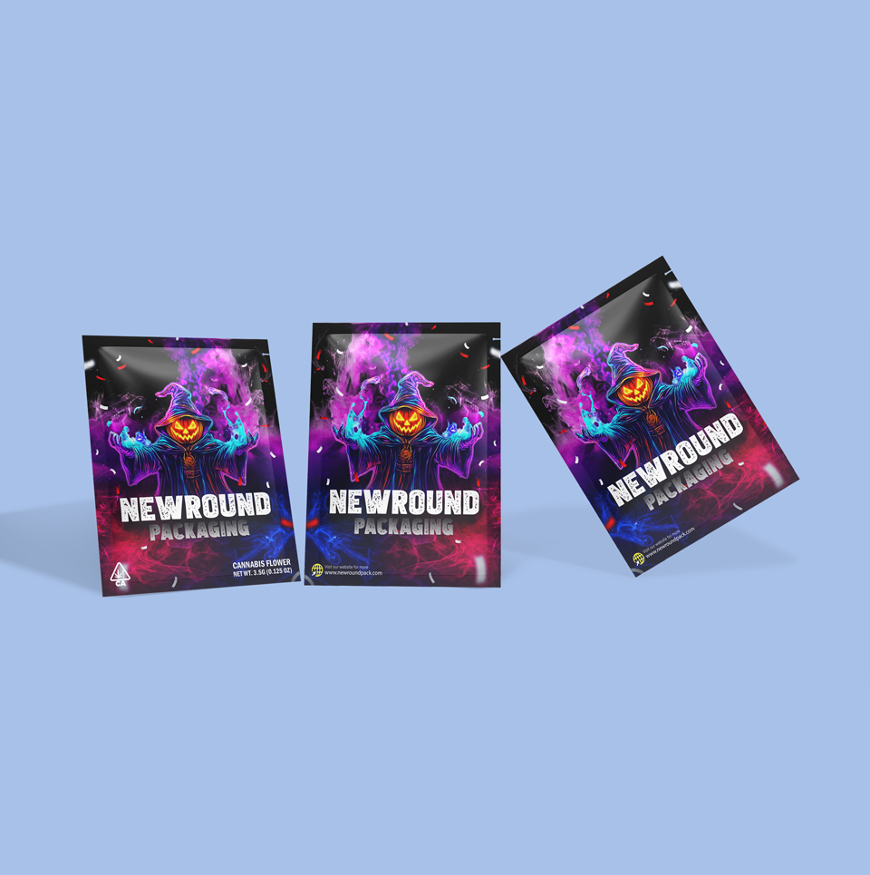 Kinderresistente 3-seitige Siegelbeutel Marihuana-Verpackung