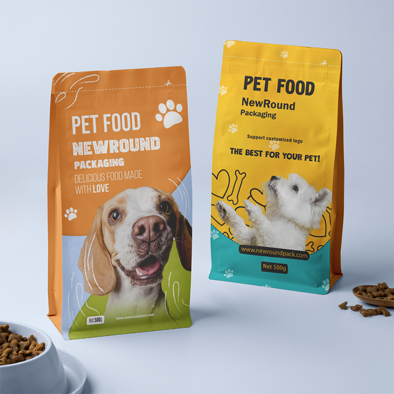 100% recycelbare Flachboden -Hundefutterbeutel