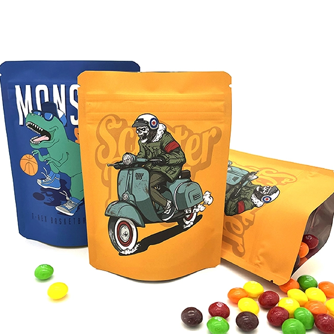 Ziplock-Aluminium-Verpackungsbeutel Großhandel mit Zip-Lock-Kunststoff, holografisch, kindersicher, 3,5 Mylar-Beutel zum Verpacken