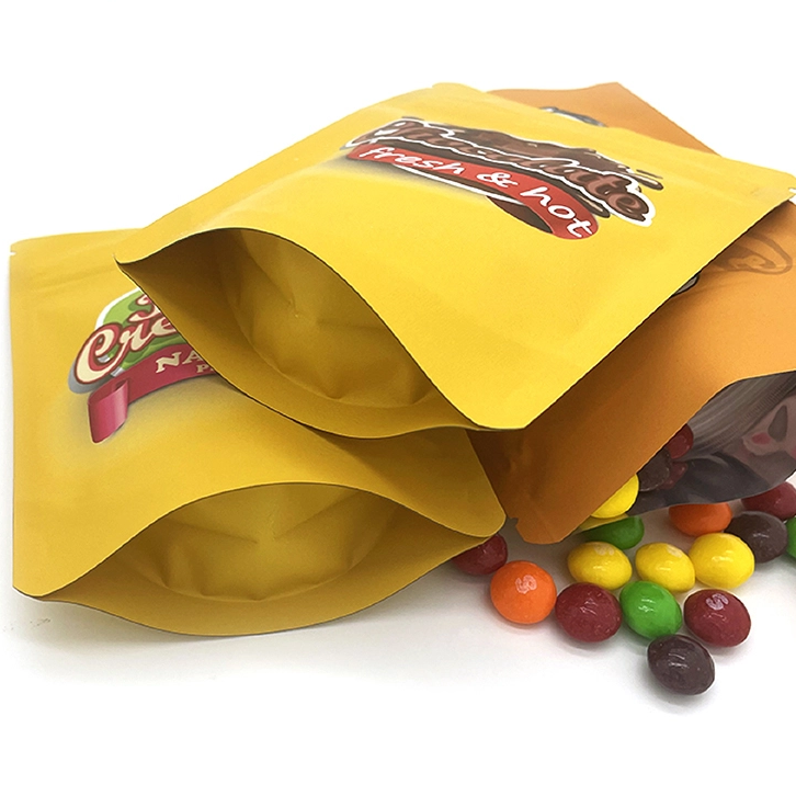Ziplock-Aluminium-Verpackungsbeutel Großhandel mit Zip-Lock-Kunststoff, holografisch, kindersicher, 3,5 Mylar-Beutel zum Verpacken