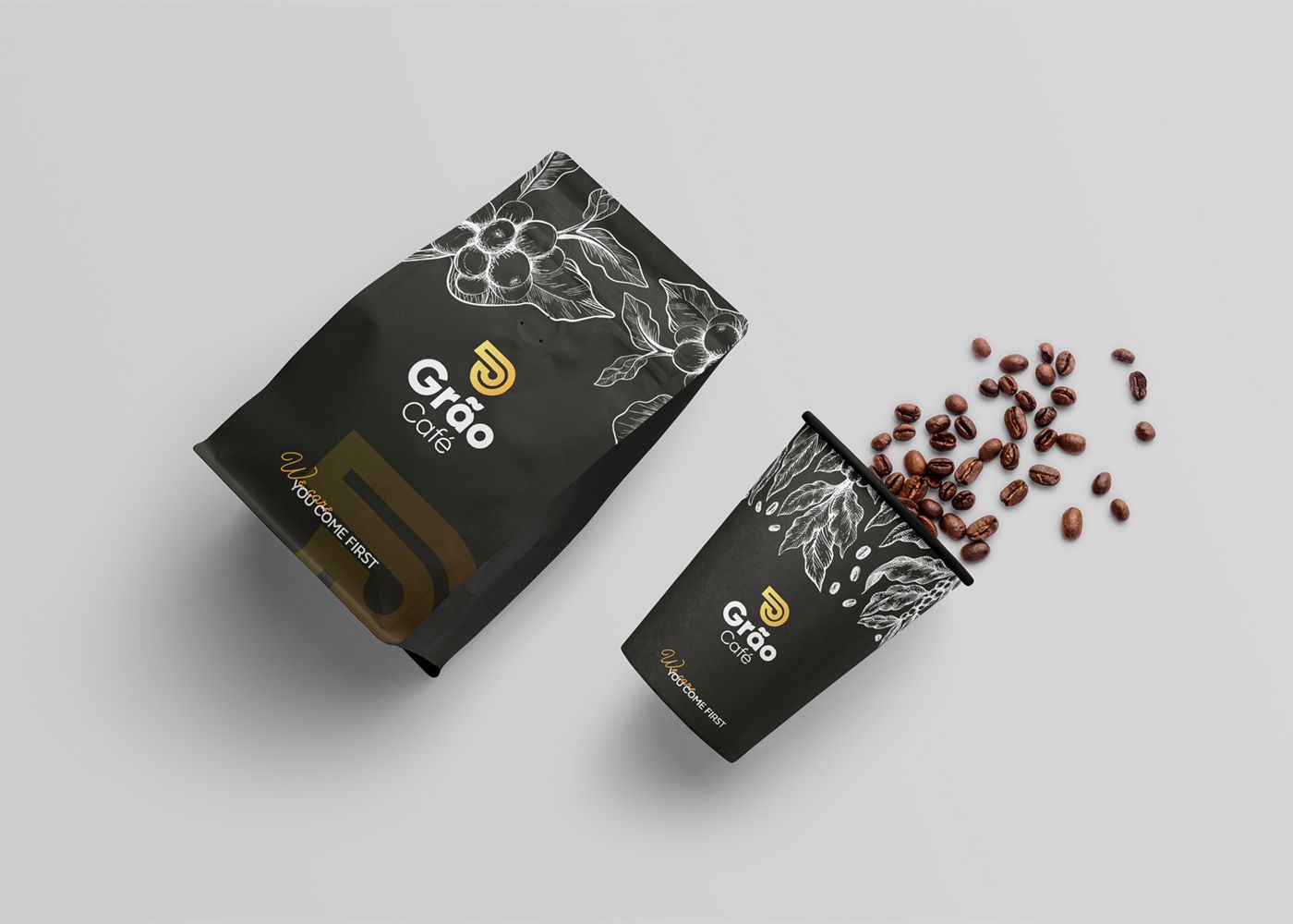 Gourmet coffee packaging with valves Handwerkliche Kaffee -Ventil -Taschen