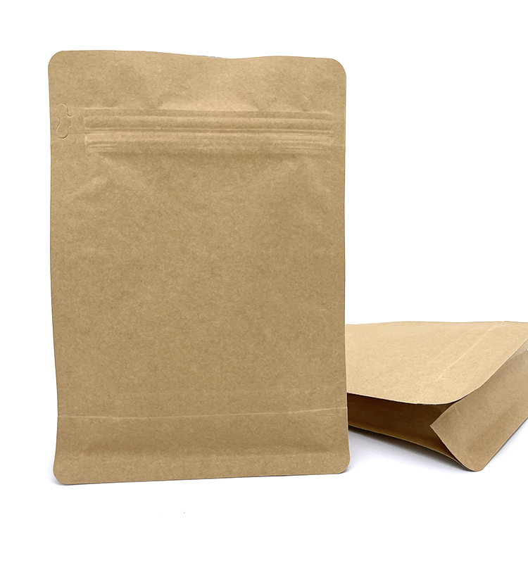 Kraftpapier-Beutel mit quadratischem Boden, verdickter, ölbeständiger Einweg-Papierbeutel