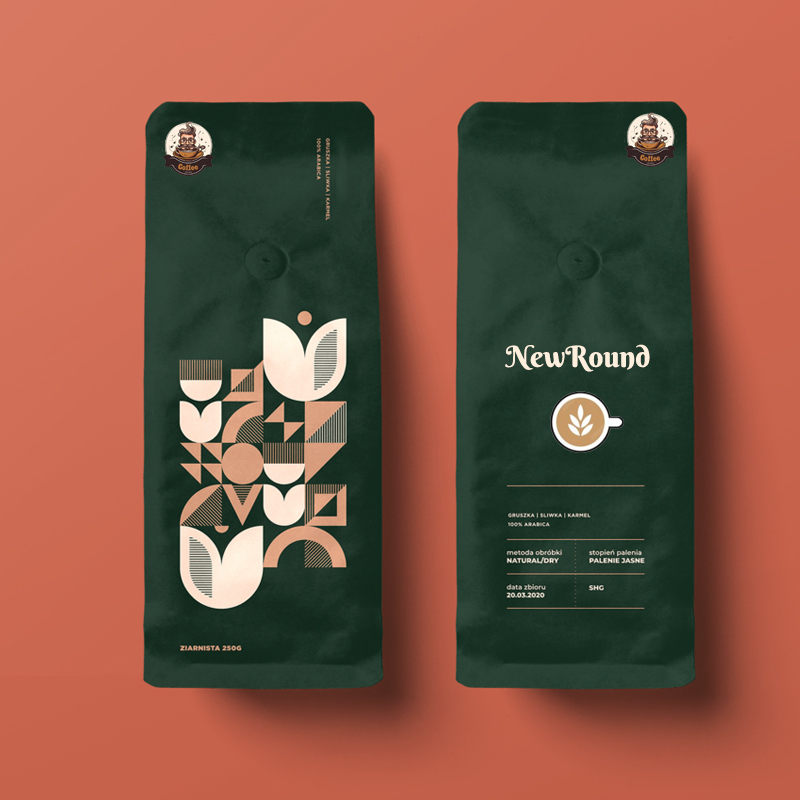 Kompostierbare Seite Zwickeltaschen für Kaffee Spezialitäten