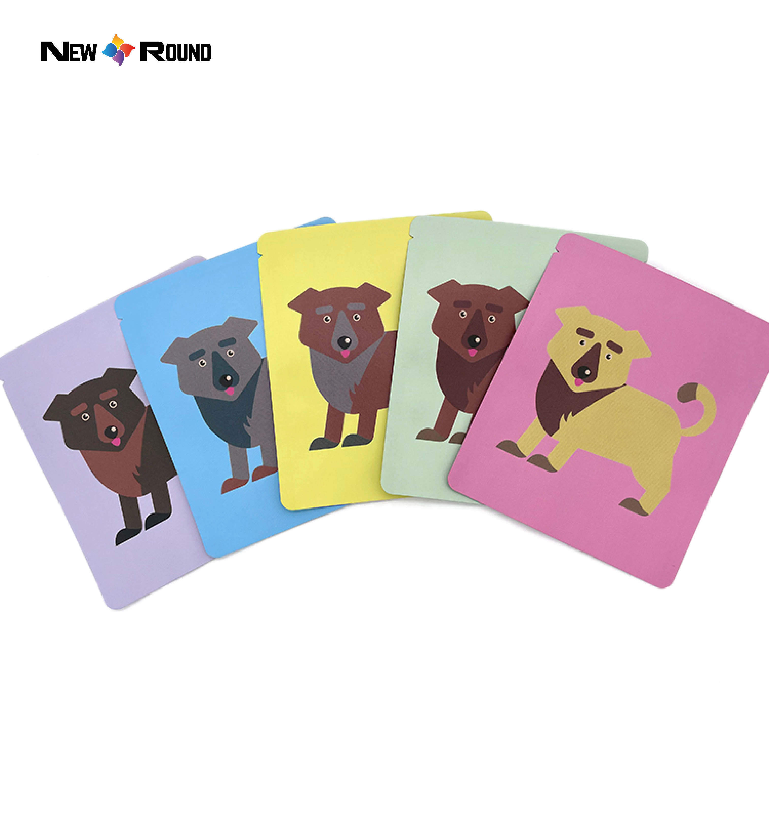 Verpackungsbeutel für Lebensmittel, flacher Boden, trockener Hundesnack, individuell bedruckter Standbodenbeutel für Leckerli für Haustiere