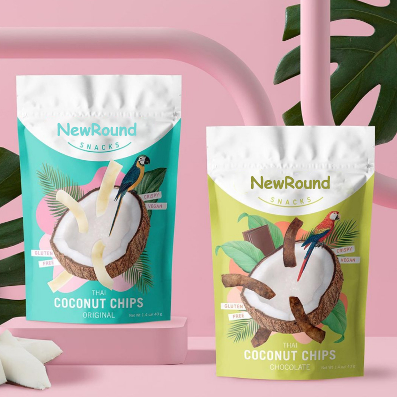 Gedruckte Lebensmittelverpackungen Stand -up -Beutel für Kokos -Chips
