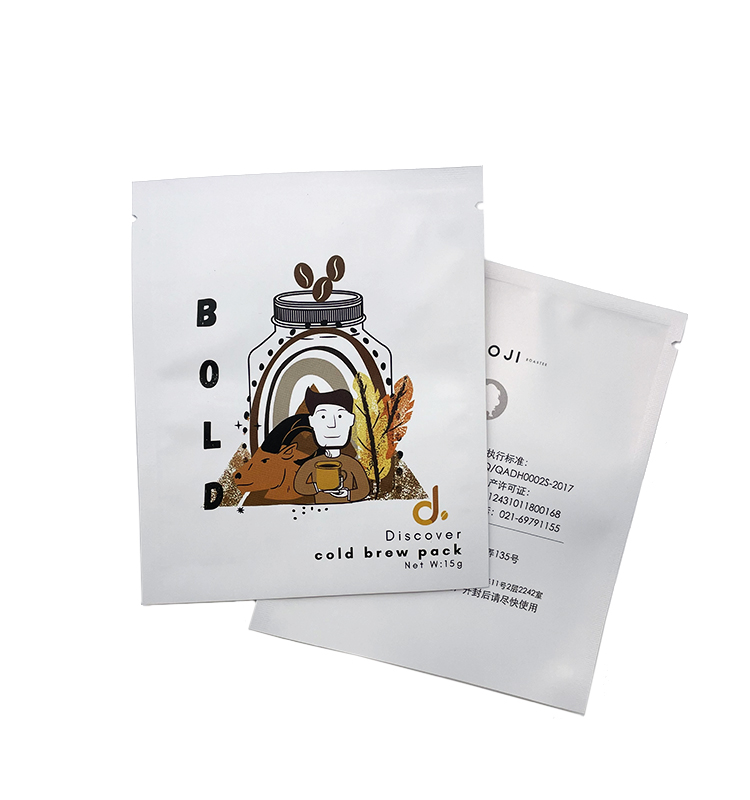 Kraftpapier mit flachem Boden, individuell bedruckte Verpackung, biologisch abbaubare, kompostierbare leere Bohnenverpackung, Kaffeebeutel