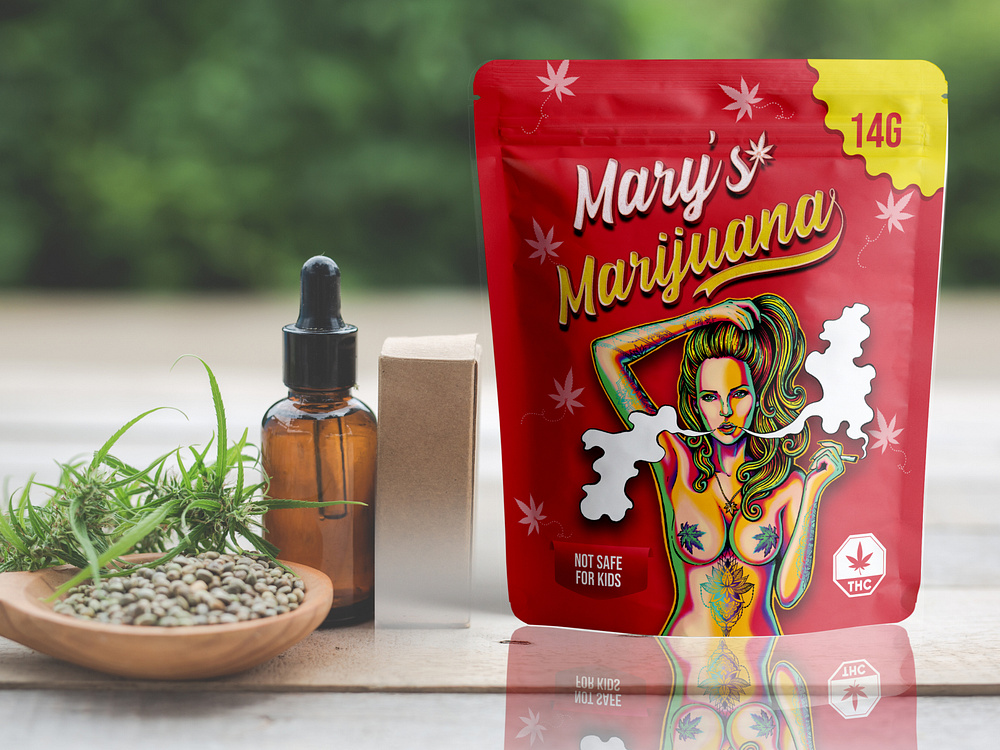 Marihuana stehen Taschen