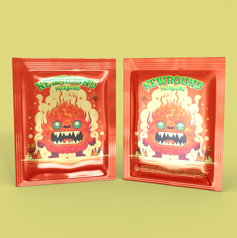 Cannabis Blumenverpackung luftdichte 3-seitige Taschen mit UV 