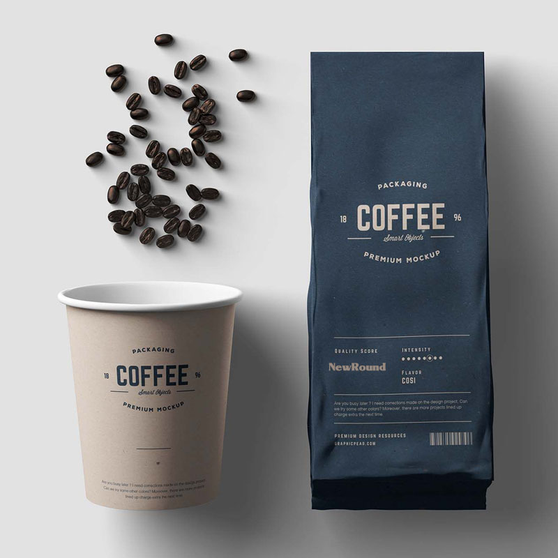 Kompostierbare Dual-Use-Taschen für Kaffee und Snacks