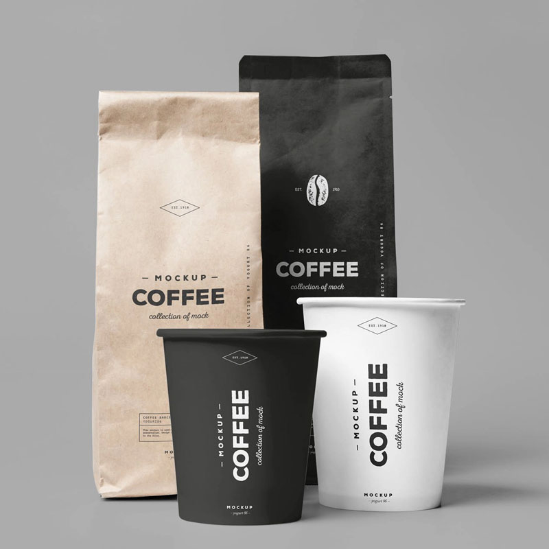 Kompostierbare Dual-Use-Taschen für Kaffee und Snacks