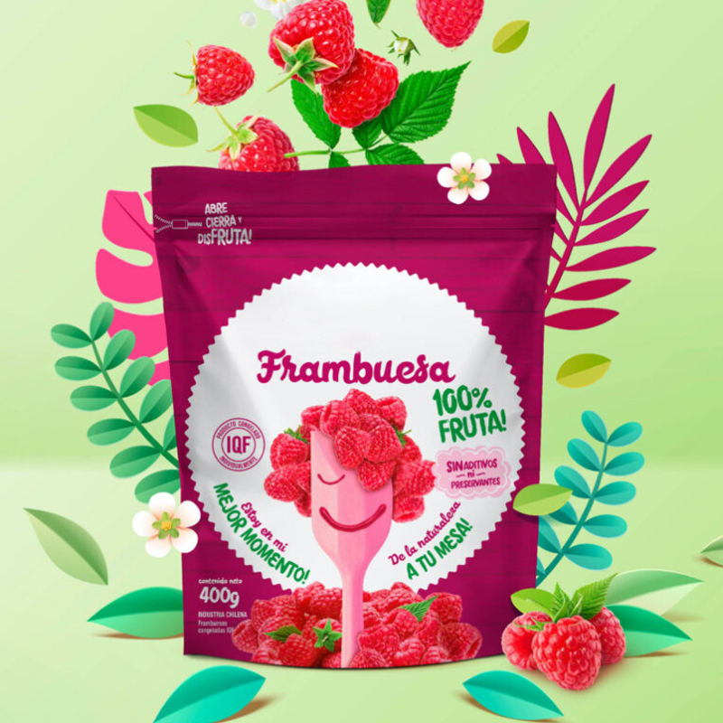 Benutzerdefinierte Lebensmittelbeutel mit Reißverschlussschloss für Snack