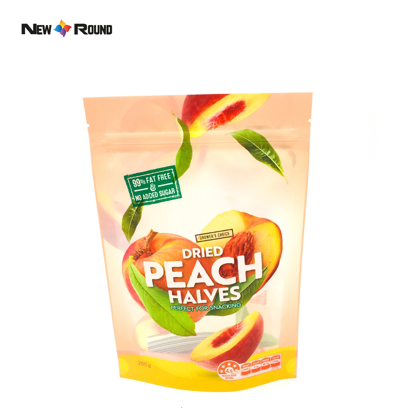 Großhandel mit individuellem Logo für Snacks, Mango, Trockenfrüchte, Kunststoffverpackungen, Standbodenbeutel, Trockenlebensmittel-Verpackungsbeutel