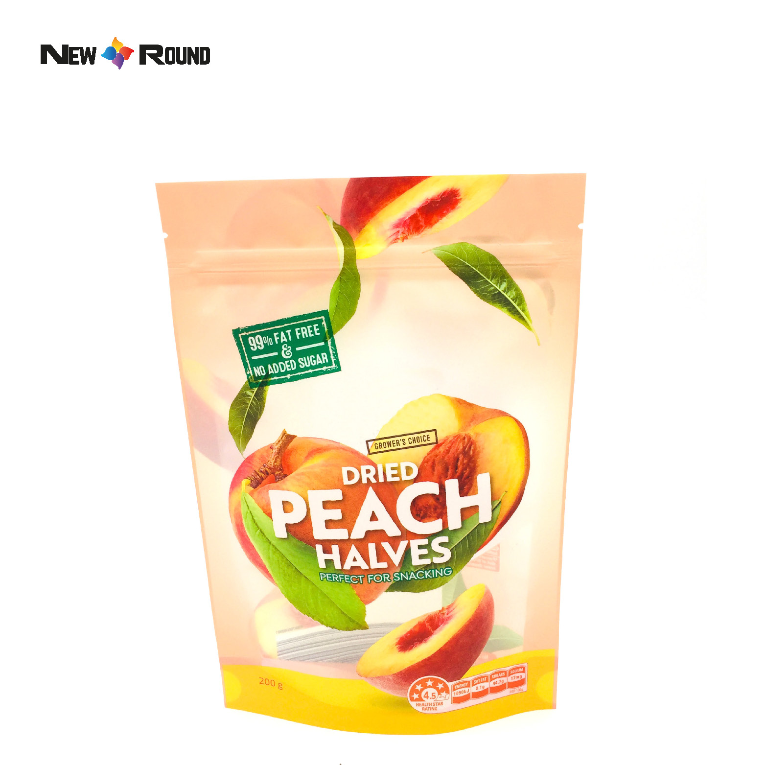 Großhandel mit individuellem Logo für Snacks, Mango, Trockenfrüchte, Kunststoffverpackungen, Standbodenbeutel, Trockenlebensmittel-Verpackungsbeutel