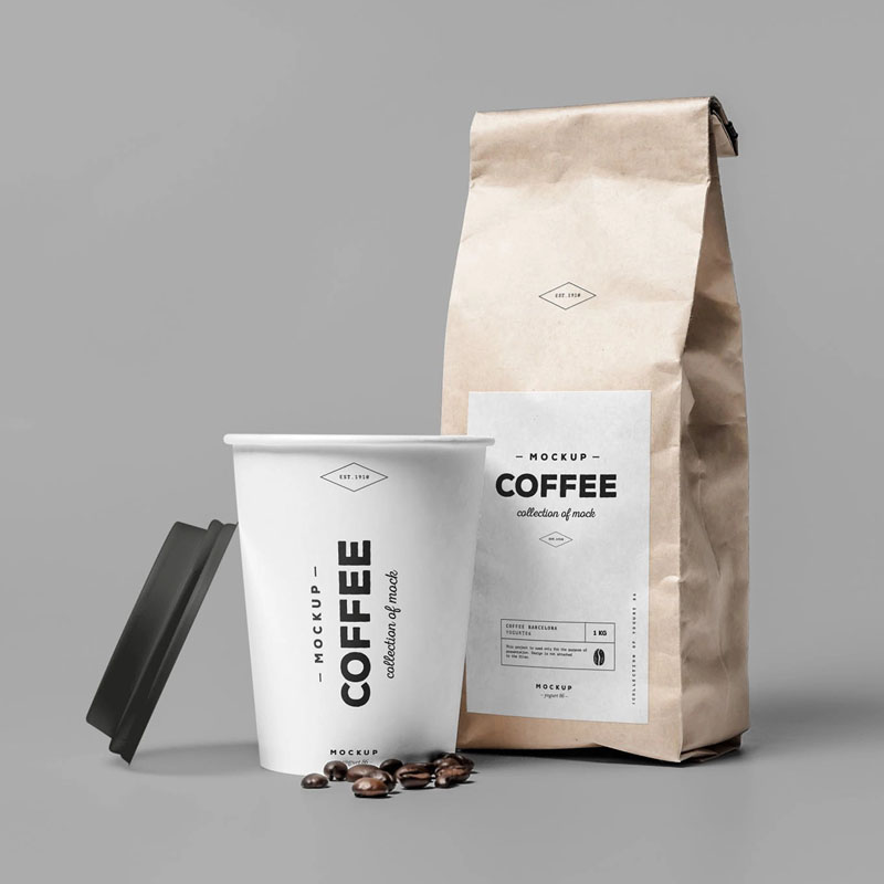 Kompostierbare Dual-Use-Taschen für Kaffee und Snacks