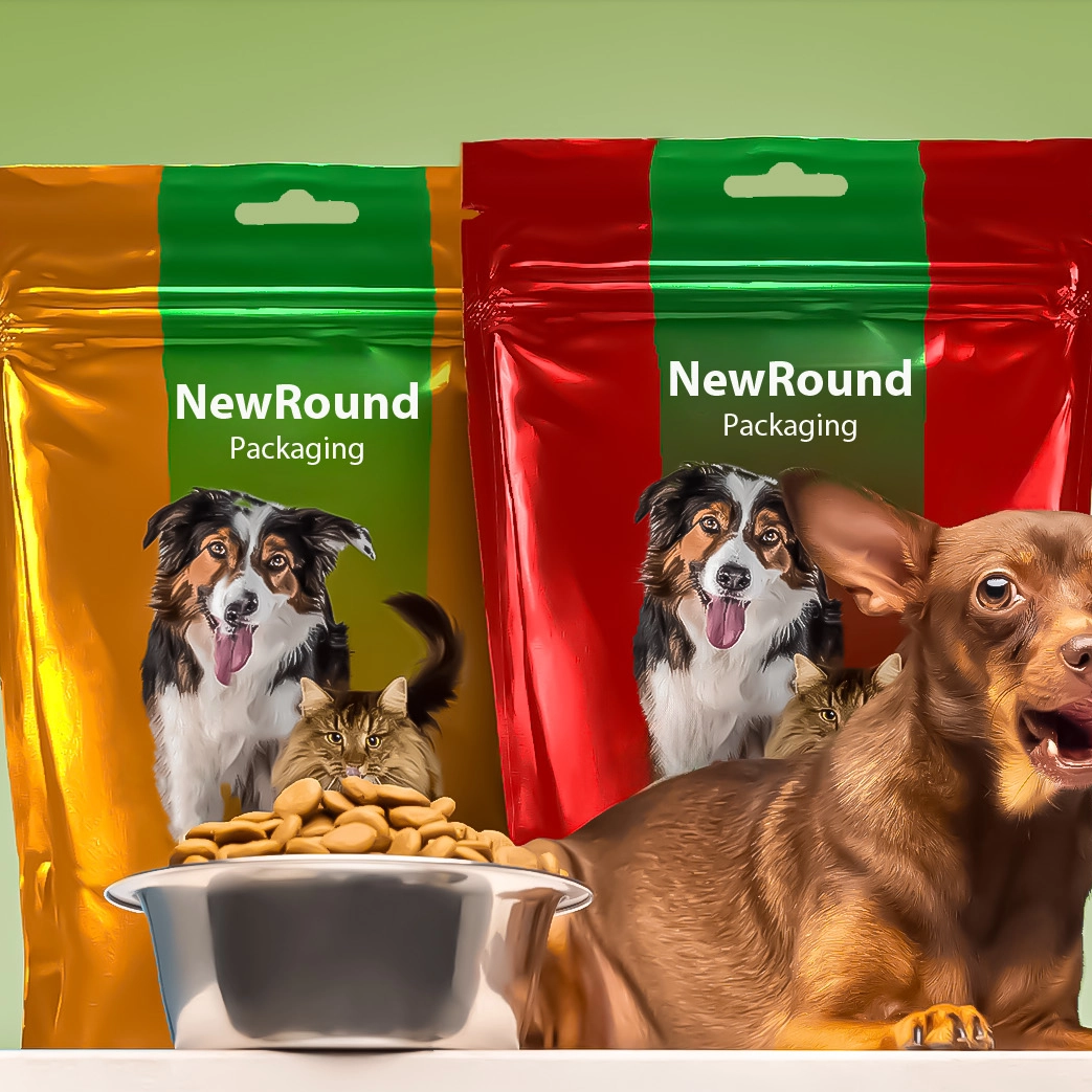 Pet Food Verpackung mit recycelbarem Stand -up -Design