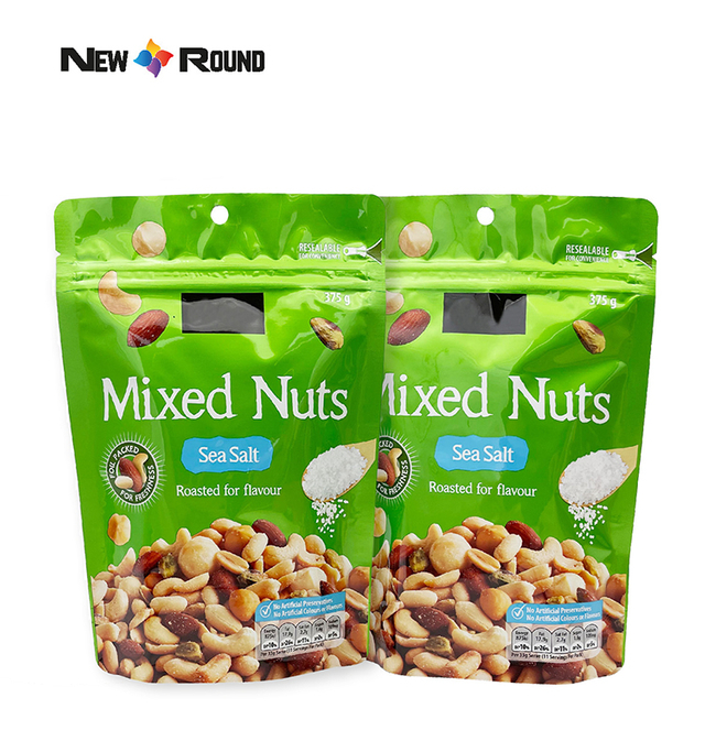  Standbodenbeutel, Cashew-Erdnuss-Trockenfrüchte, Kochbananen, Kartoffelchips, Snack-Food-Verpackungsbeutel