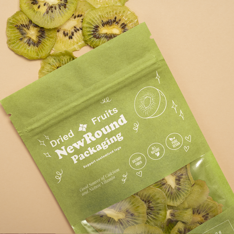 Stehen Sie trockene Obst -Kraftpapierbeutel mit Fenster auf 