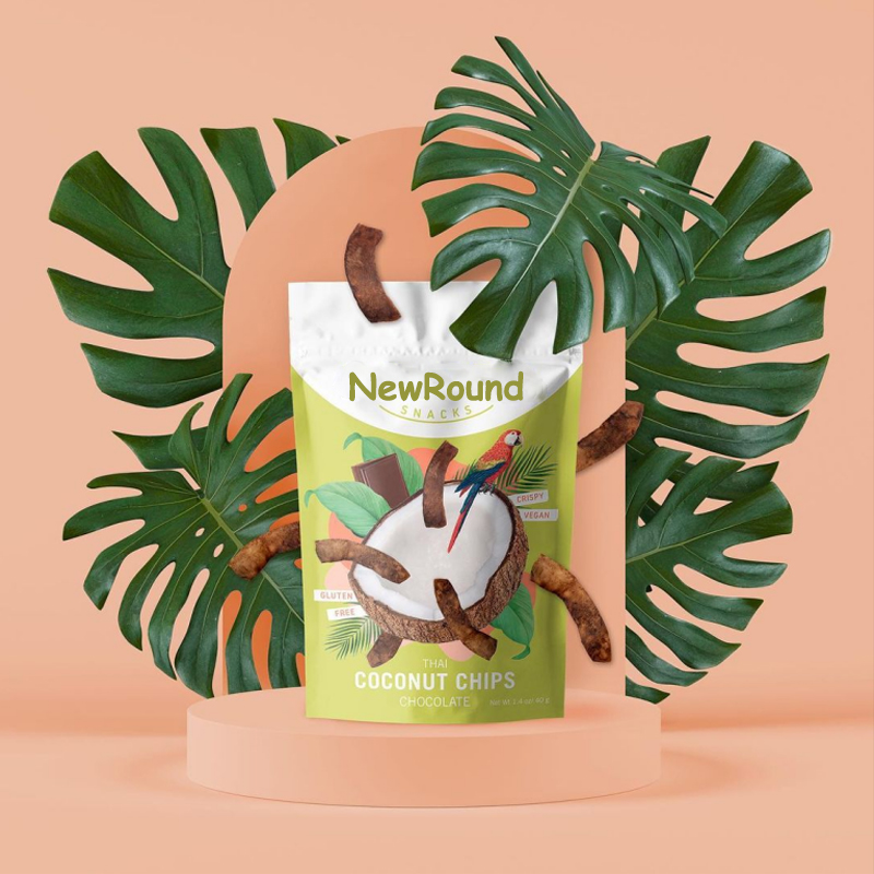 Gedruckte Lebensmittelverpackungen Stand -up -Beutel für Kokos -Chips