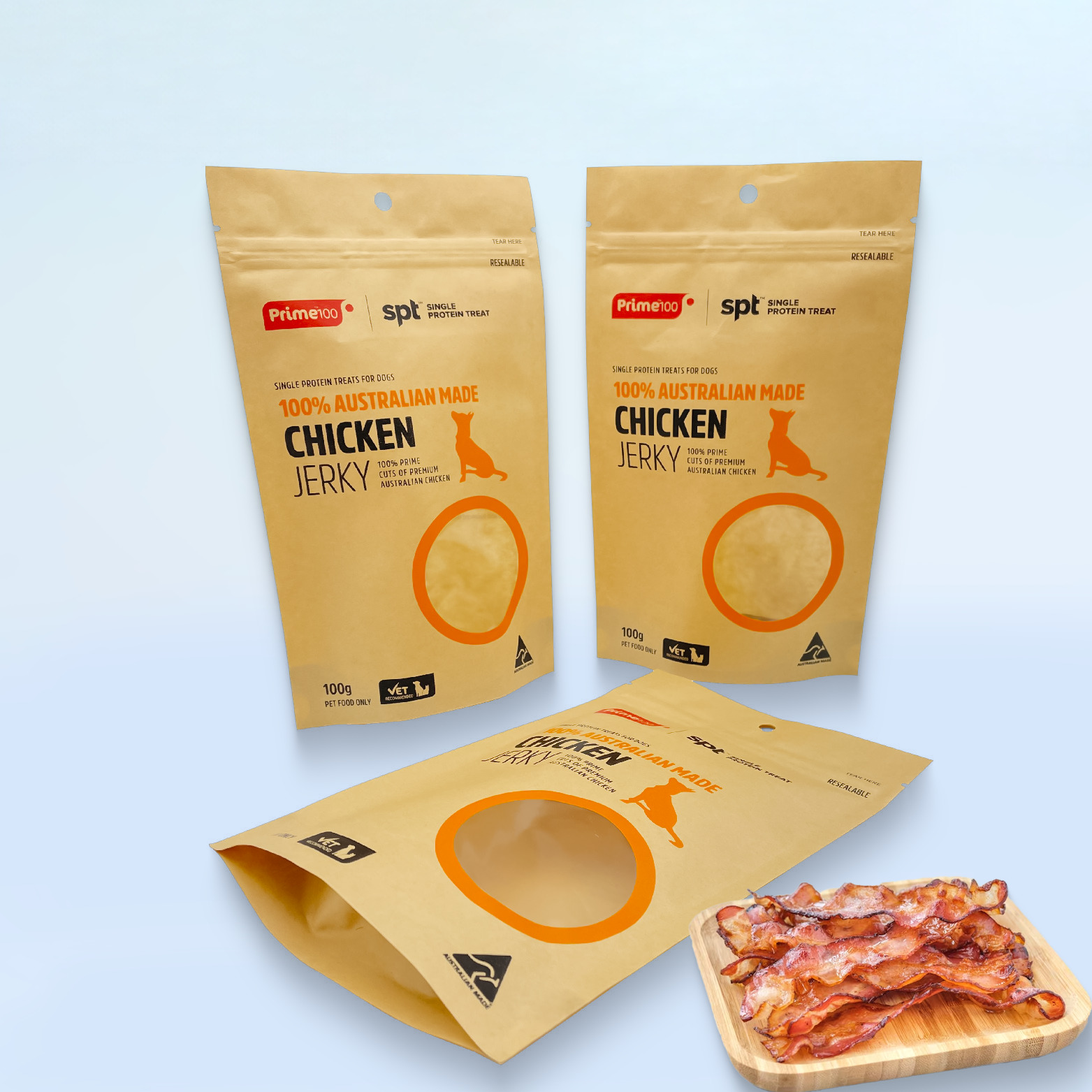 Großhandel Aluminiumfolie Flachbodenbeutel Katze Tierfutter Verpackungsbeutel