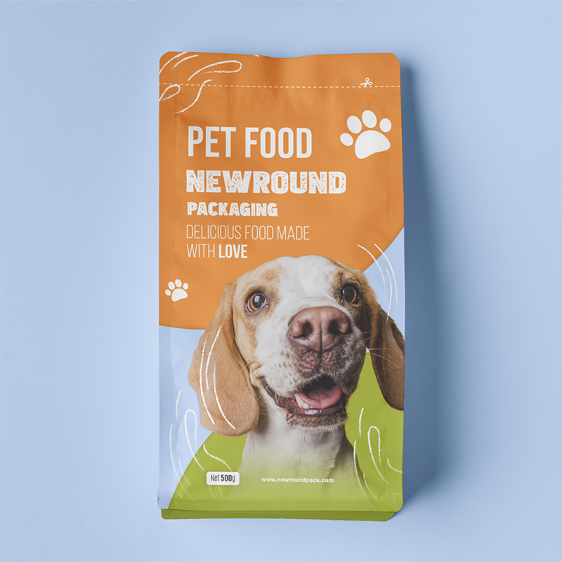 100% recycelbare Flachboden -Hundefutterbeutel